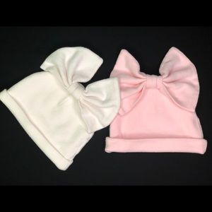 Cotton Newborn Hospital Hat Baby Girl Bow Turban